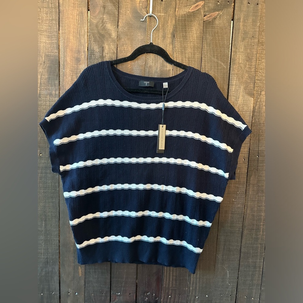 Tahari Viscose Blend striped sweater top